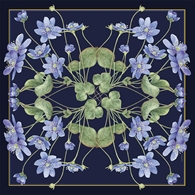 Koustrup & Co. - Silketørkæde 50 cm Blå Anemone